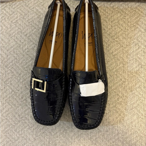 Impo Shoes - Navy Impo Baya Loafers with Buckle Detail